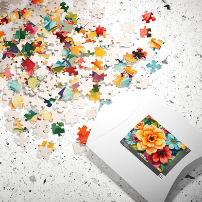 Floral Jigsaw Puzzle Game for Adult Mindfulness Activity, Gift for Flower Lovers, Family Fun, Home Entertainment Game Night, Brain Teaser Puzzle The Puzzle Chest