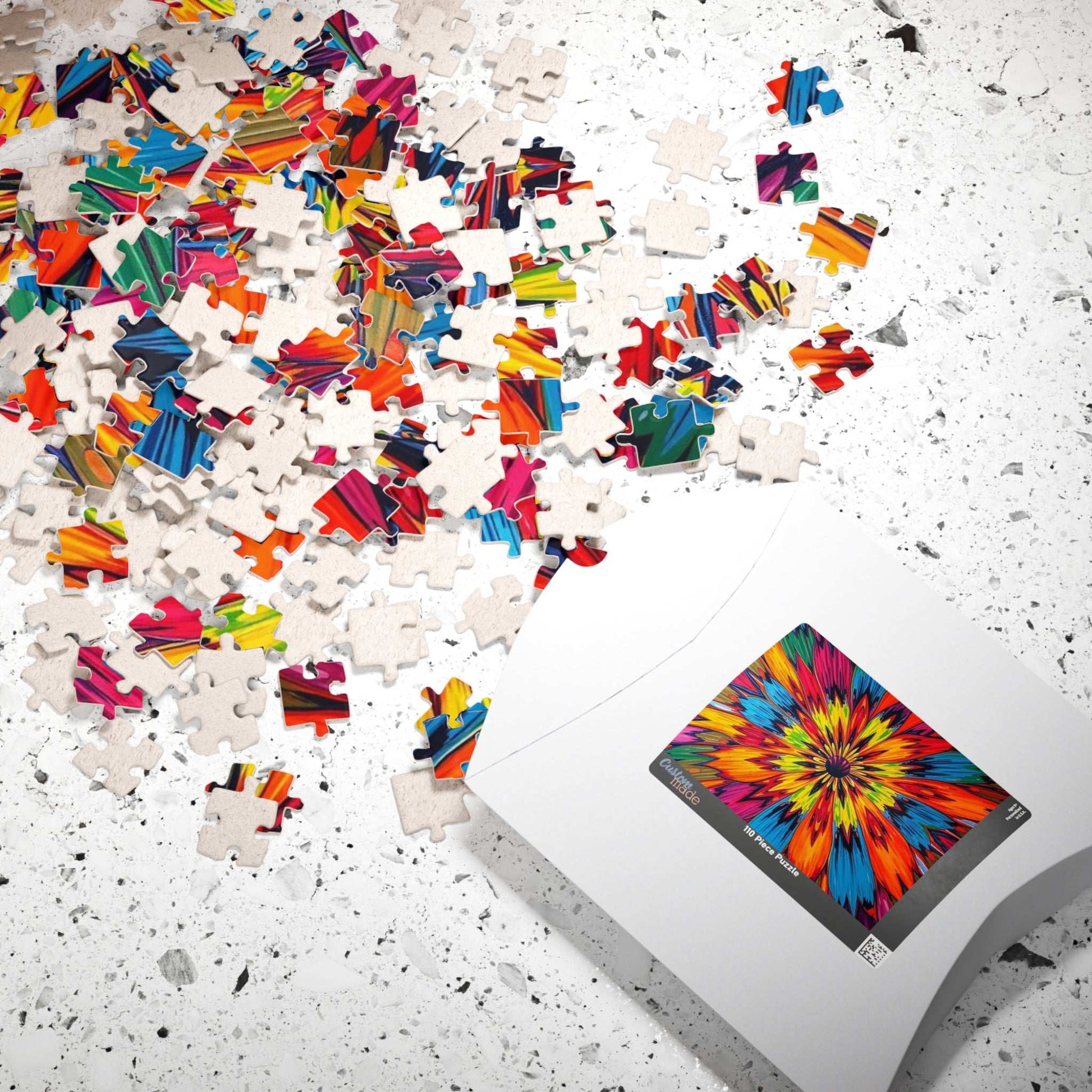 Colorful Floral Abstract Jigsaw Puzzle Game for Family or Solo Fun Puzzle The Puzzle Chest