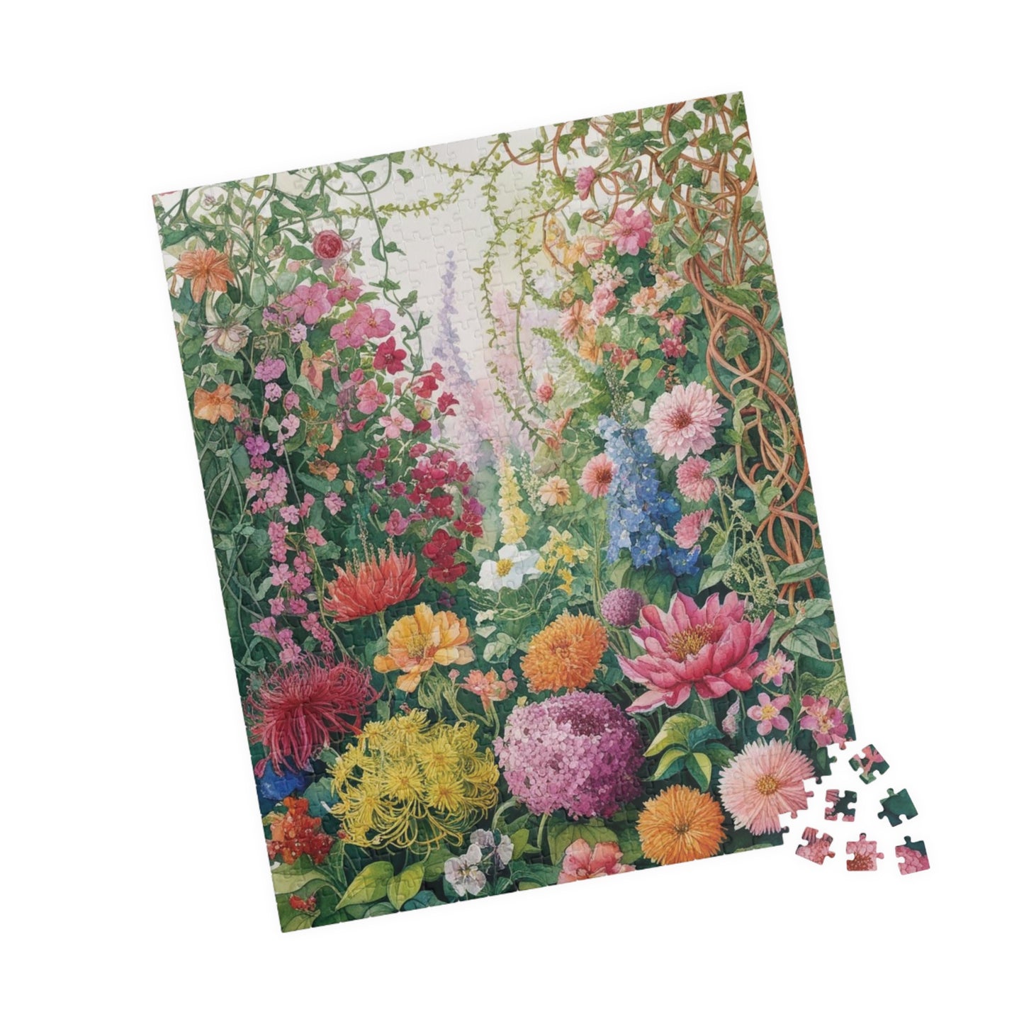 Wildflowers and Vines Puzzle, Garden Flowers Jigsaw, Floral Nature Themed Tabletop Game, 110-1014 Piece Botanical Art, Fun Family Activity Puzzle The Puzzle Chest