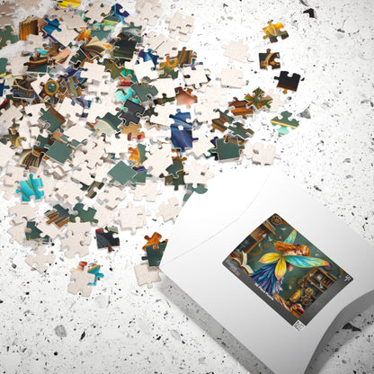 Enchanting Bookish Fairy Puzzle - Library Workshop, Steampunk Fantasy Jigsaw Puzzle Gift for Book Lovers, Puzzle Fanatics, Art Enthusiasts Puzzle The Puzzle Chest