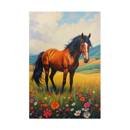 Horse Lover's Puzzle, 110-1014 Piece Equestrian Jigsaw Game, Nature Theme Gift for Animal Enthusiast, Family Fun Mindful Activity, Horse Art 1014 pcs (Vertical) Puzzle The Puzzle Chest