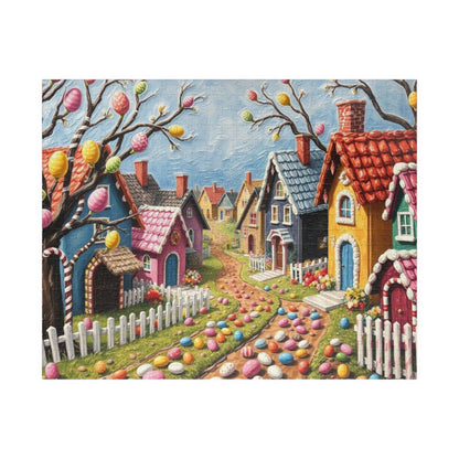 Easter Village Puzzle, Vibrant Spring Scene for Family Fun, 110-1014-Piece Jigsaw, Perfect for Holiday Gatherings, Gift Idea, Indoor Game 520 pcs (Horizontal) Puzzle The Puzzle Chest