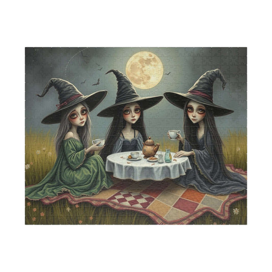 Enchanting Witch Tea Party Puzzle | Perfect for Halloween Fun, Cozy Nights, Family Game Night, Gift for Puzzle Lovers 520 pcs (Horizontal) Puzzle The Puzzle Chest