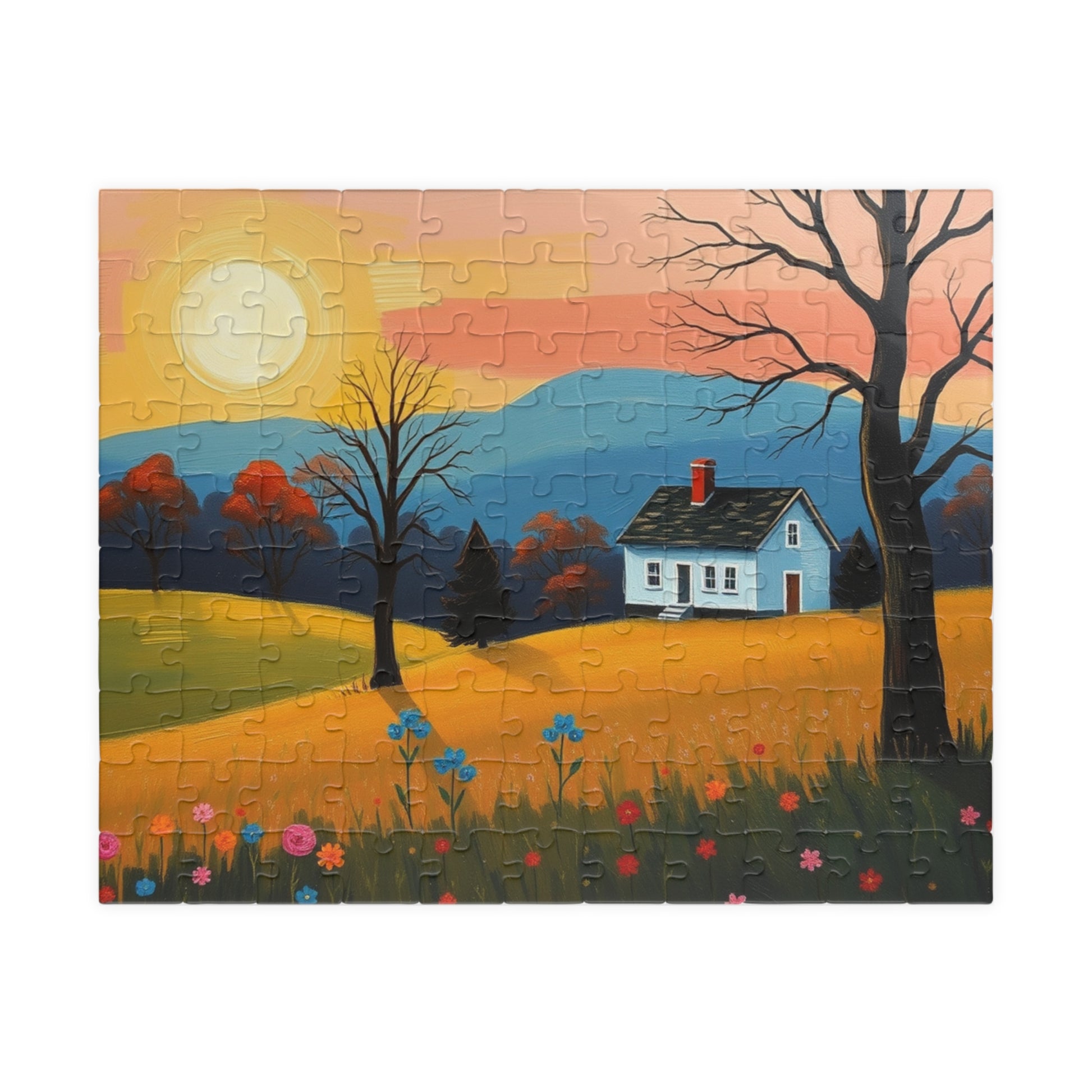 Scenic Landscape Puzzle | Perfect for Family Game Night, Seasonal Decor, Gift for Puzzle Lovers, Relaxation Activity, Cozy Indoor Fun 110 pcs (Horizontal) Puzzle The Puzzle Chest