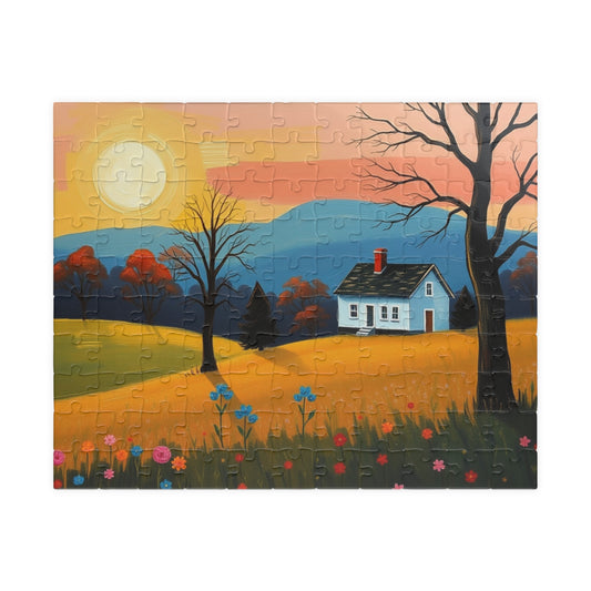 Scenic Landscape Puzzle | Perfect for Family Game Night, Seasonal Decor, Gift for Puzzle Lovers, Relaxation Activity, Cozy Indoor Fun 110 pcs (Horizontal) Puzzle The Puzzle Chest