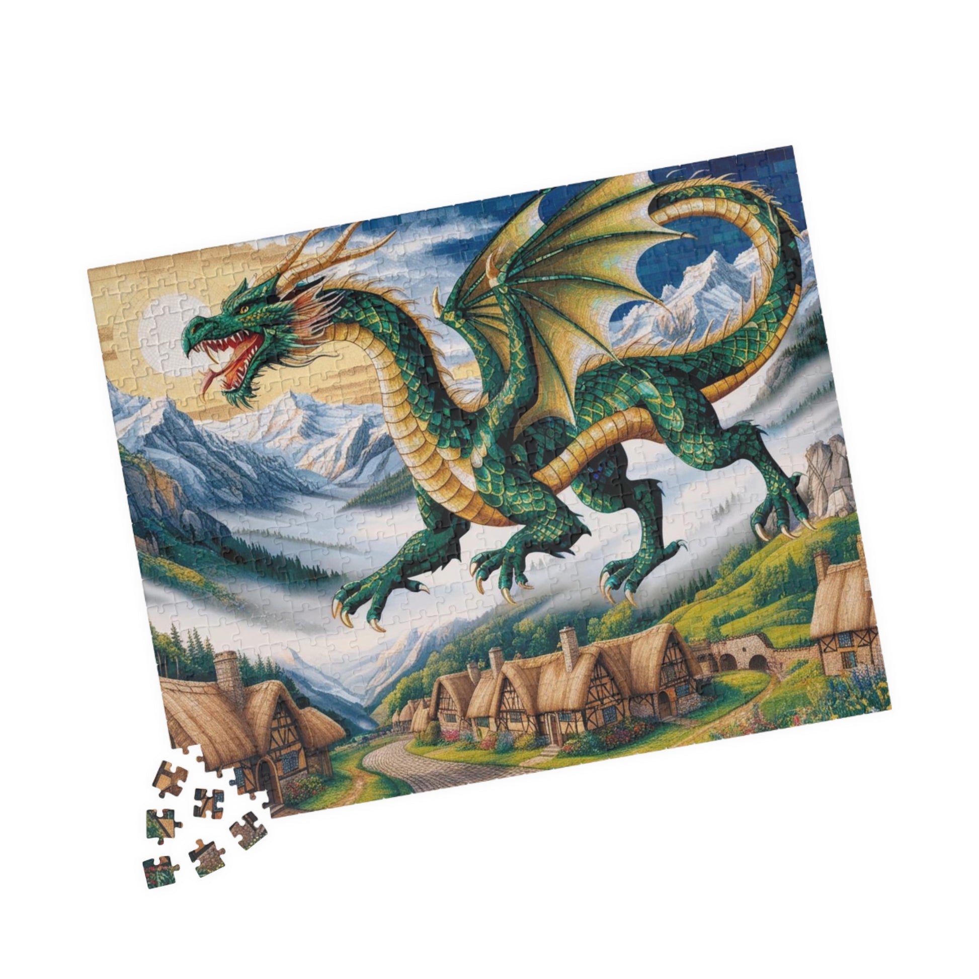 Mosaic Dragon Mythical Jigsaw Puzzle Puzzle The Puzzle Chest