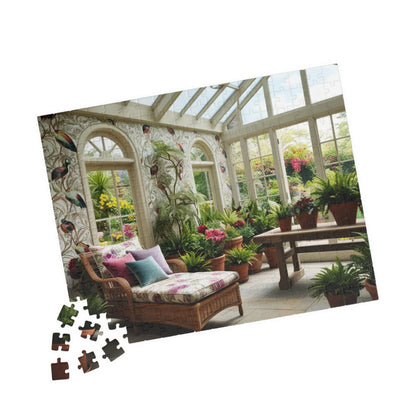 Vintage Sunroom Serenity Puzzle, Relaxing Adult Jigsaw Game for Family Bonding Activity or Solo Fun, Nature Scene, Puzzle Enthusiast Gift Puzzle The Puzzle Chest