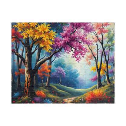 Autumn Forest Puzzle - 110, 252, 520, 1014-piece, Jigsaw Puzzle for Nature Lovers, Fall Decor, Family Activity, Gift for Puzzle Enthusiasts 252 pcs (Horizontal) Puzzle The Puzzle Chest
