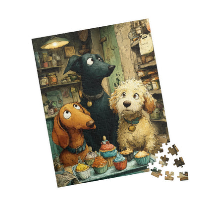Whimsical Pet Puzzle - Cute Dog Friends, Baking Animal Themed Game for Family Night, Gift for Animal Lover, Indoor Activity 252 pcs (Vertical) Puzzle The Puzzle Chest