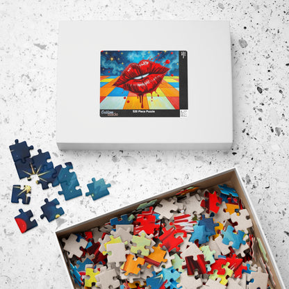 Pop Art Kiss Jigsaw Puzzle, Retro Artwork Puzzle for Adult Home Entertainment, Fun Family Game Night, Staycation Activity, Brain Teaser Puzzle The Puzzle Chest