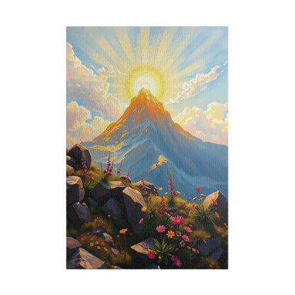 Golden Mount Sinai Puzzle, Mountain Landscape Religious Themed Jigsaw Game Toy, Nature-Inspired Inspirational Gift for Puzzle Lover, Mindful