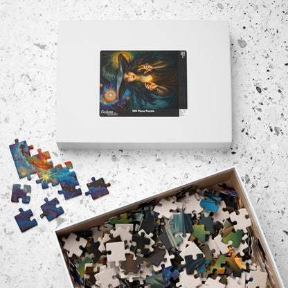 Witch Galaxy Forest Puzzle, 110 252 520 1014-piece Adult Jigsaw Game, Mystical Stars, Halloween Decor, Ideal Gift for Fantasy Lover, Mindful