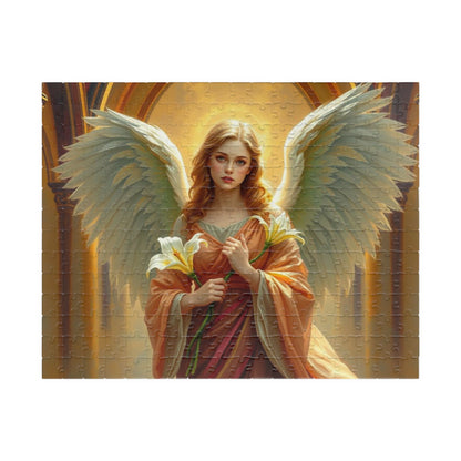 Golden Benediction Jigsaw Puzzle, Angel Puzzle, Religious Puzzle, Catholic Puzzle Gift for Puzzle Lover, Great for Indoor Home Entertainment 252 pcs (Horizontal) Puzzle The Puzzle Chest