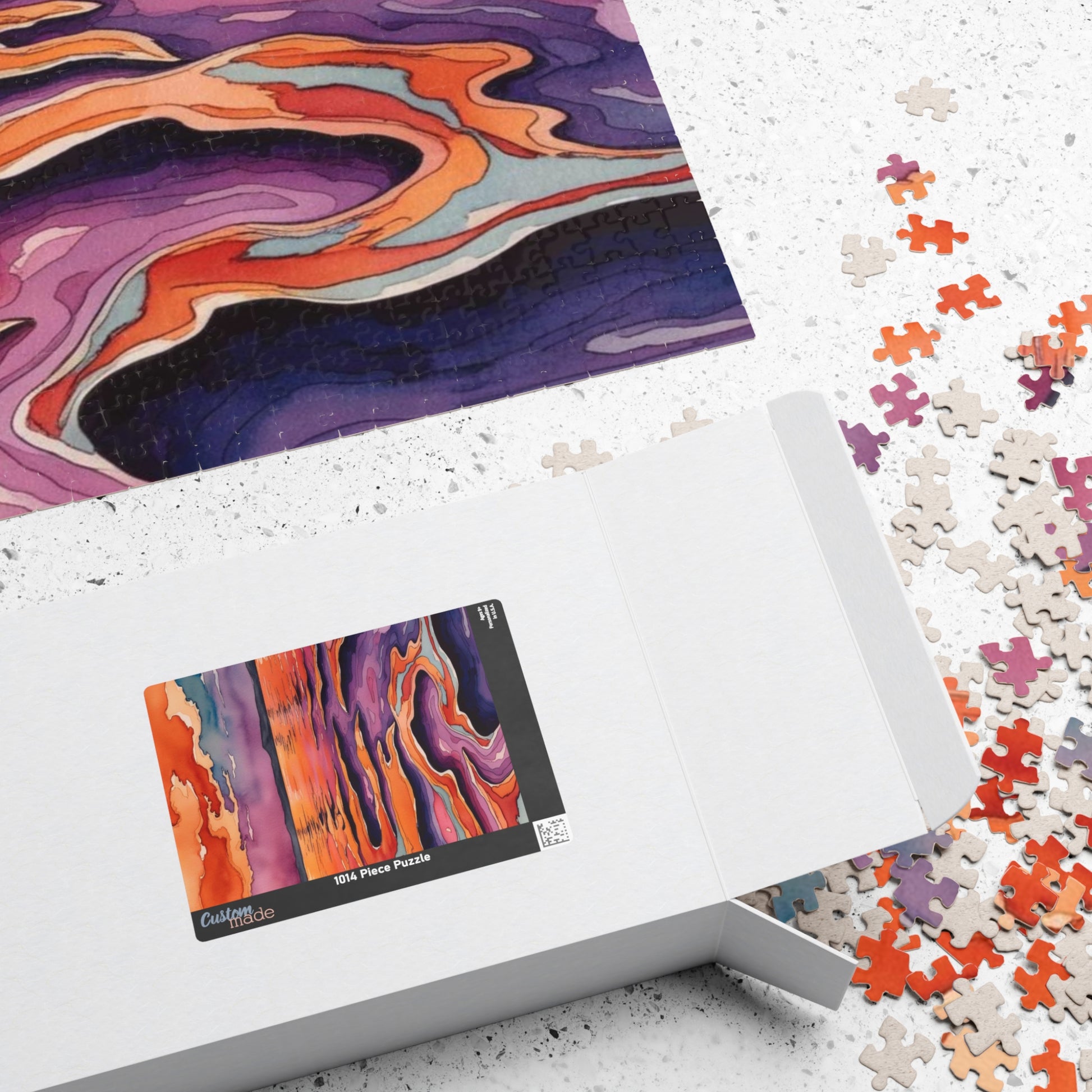 Surrealist Abstract Puzzle, Melting Horizon Modern Art Jigsaw Game Puzzle The Puzzle Chest