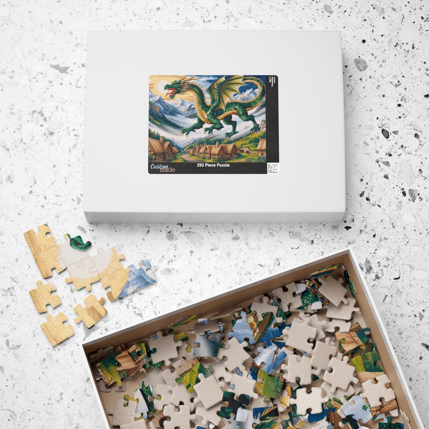 Mosaic Dragon Mythical Jigsaw Puzzle Puzzle The Puzzle Chest