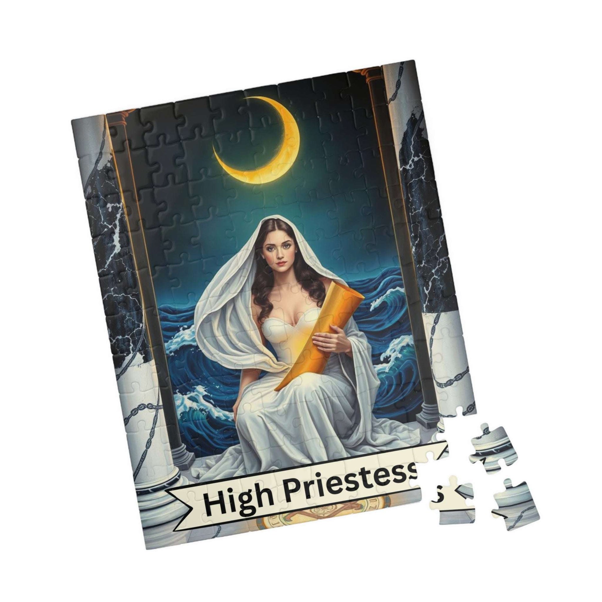 High Priestess Tarot Puzzle: Mystical Jigsaw Puzzle for Adults 110 pcs (Vertical) Puzzle The Puzzle Chest