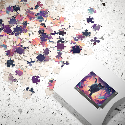 Mystical Cat Puzzle, Colorful Cat Jigsaw, Cat Lover Gift, Unique Home Decor, Family Game Night Puzzle The Puzzle Chest