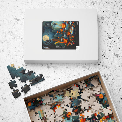 Tomb Tune Parade - Spooky Cemetery Halloween Puzzle, Fall Puzzle for Adults for Family or Solo Fun, Mental Exercise, Gift Idea for Friends