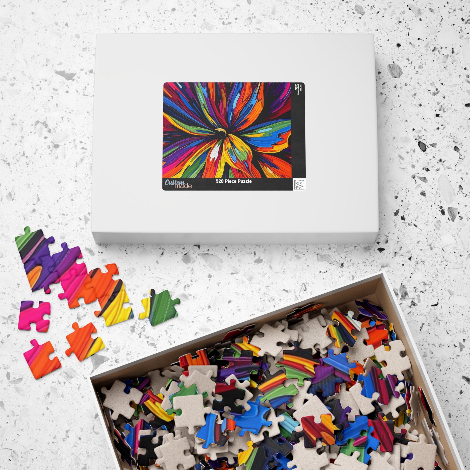 Close-up Abstract Flower Jigsaw Puzzle - Colorful Floral Art Puzzle The Puzzle Chest