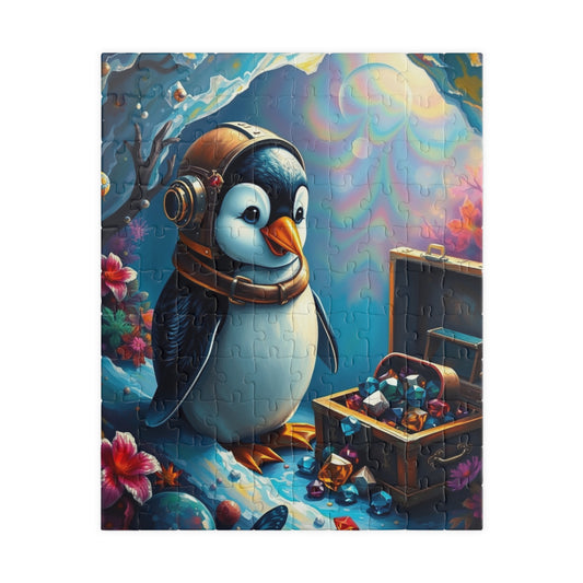 Whimsical Penguin Treasure Jigsaw Puzzle (110, 252, 520-piece) 110 pcs (Vertical) Puzzle The Puzzle Chest