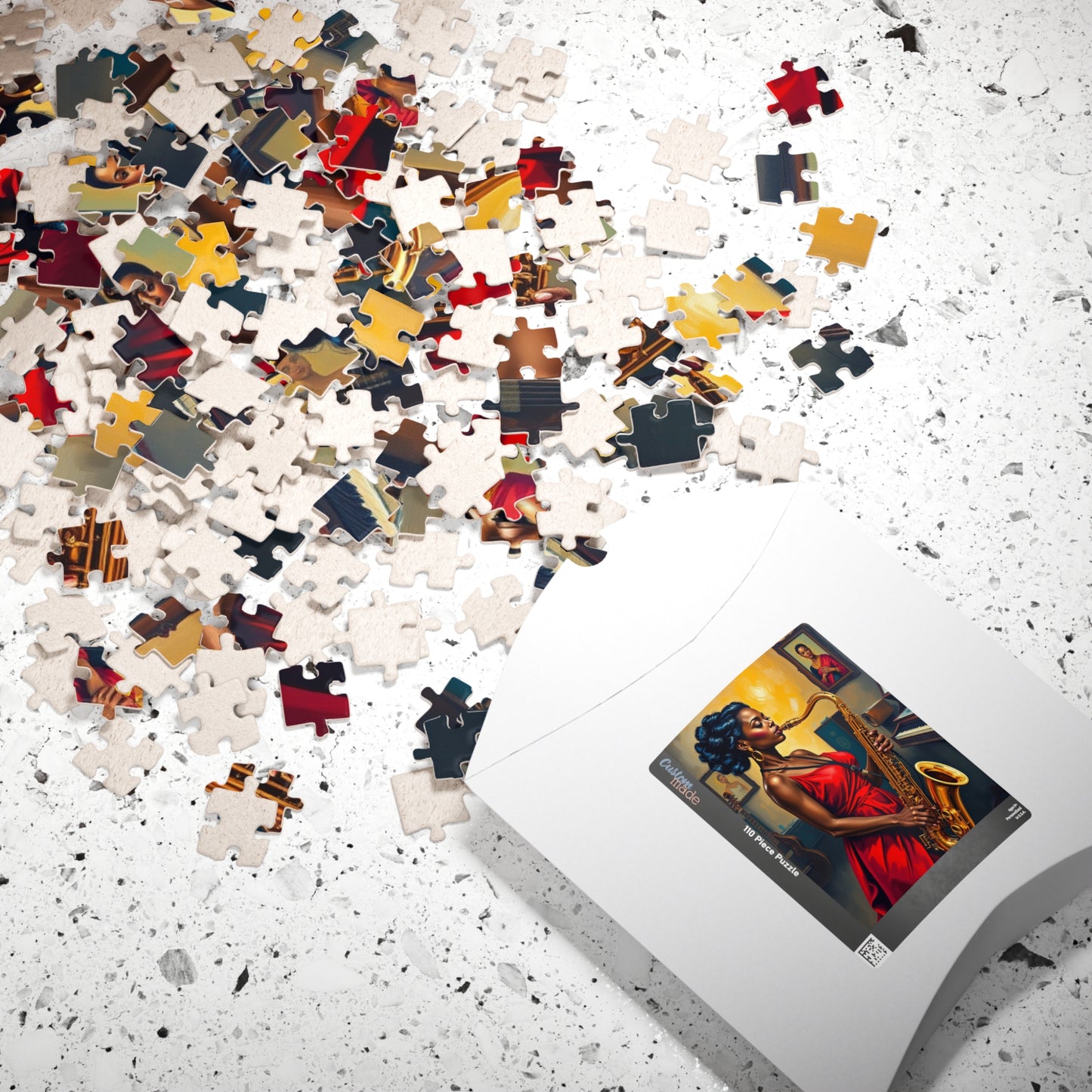 Elegant Jazz Woman Jigsaw Puzzle | 110, 252, 520, 1014-piece African American Woman | Art Lovers Gift, Music Theme Home Activity, Solo Fun Puzzle The Puzzle Chest