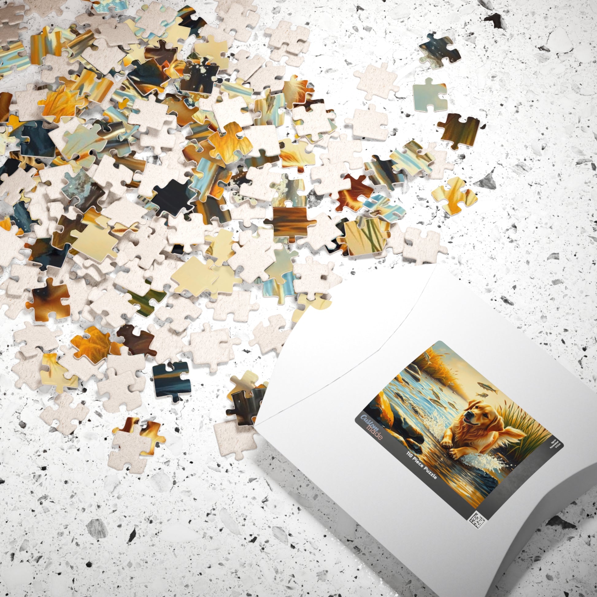 Golden Retriever Jigsaw Puzzle for Adults - Perfect for Dog Lovers, Family Game Nights, Unique Gifts for Friends, Fun Activity Brain Teaser Puzzle The Puzzle Chest