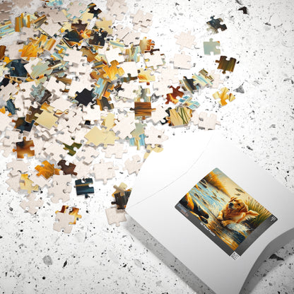 Golden Retriever Jigsaw Puzzle for Adults - Perfect for Dog Lovers, Family Game Nights, Unique Gifts for Friends, Fun Activity Brain Teaser Puzzle The Puzzle Chest