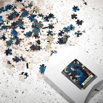 The Reader Mystical Tarot Card Jigsaw Puzzle: Books, Raven, Moon - Hobby Game Puzzle The Puzzle Chest