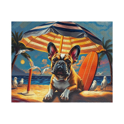 Beach Vibes Puzzle - French Bulldog, 110/252/520/1014-Piece, Fun Home Activity, Gifts for Dog Lovers, Family Game Night, Puzzle for Adults