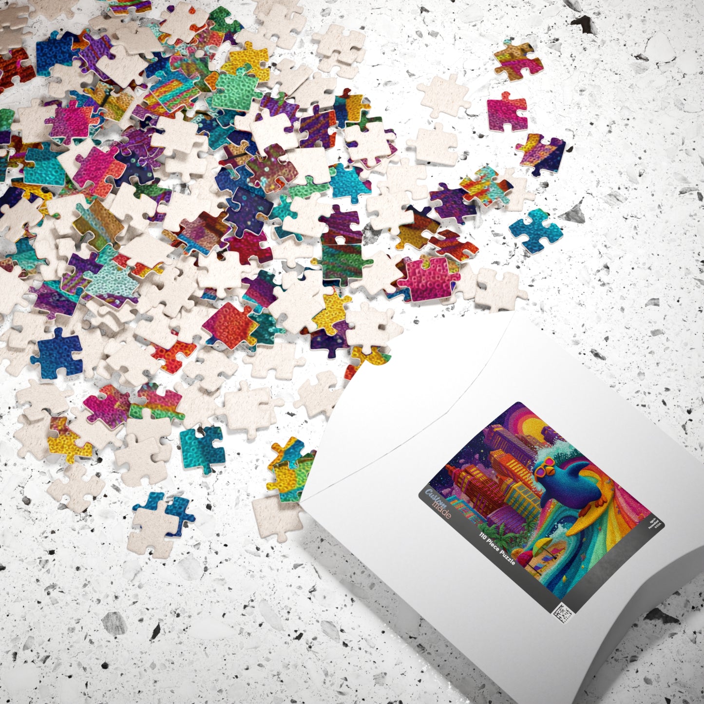 Penguin Surfer Jigsaw Puzzle – Animal Theme Game for All Ages, Family Activity, Gift for Kids, Adults, Game Night Puzzle The Puzzle Chest