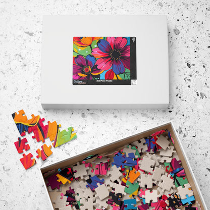 Floral Art Puzzle, Colorful Flower Jigsaw for Relaxation, Gift for Puzzlers, Home Entertainment, Fun Family Activity, Mindful Brain Teaser Puzzle The Puzzle Chest
