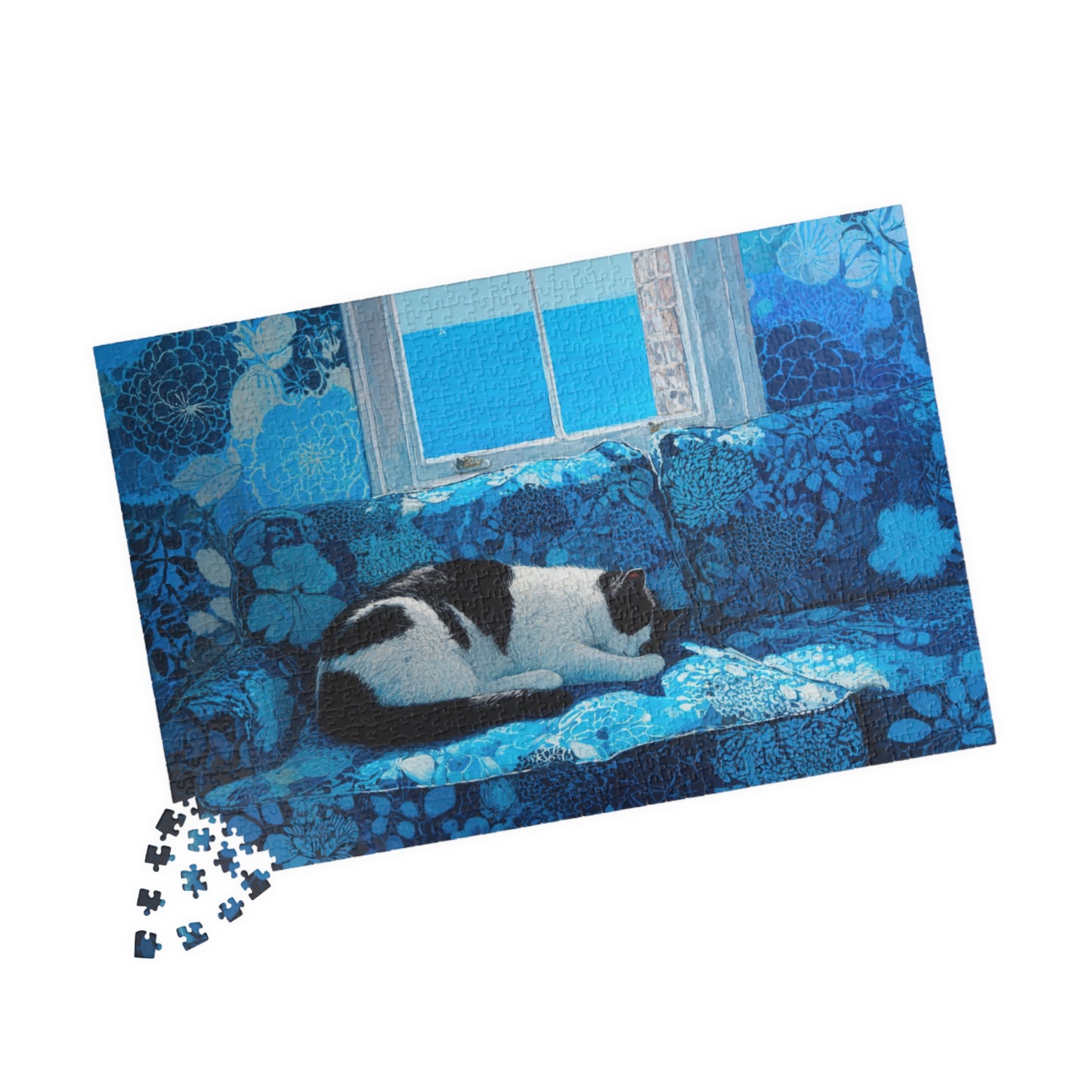 Matisse’s Dream Cat – Seaside Fauvist Cat Jigsaw Puzzle, Animal Theme Artistic Puzzle for Adults 1014 pcs (Horizontal) Puzzle The Puzzle Chest