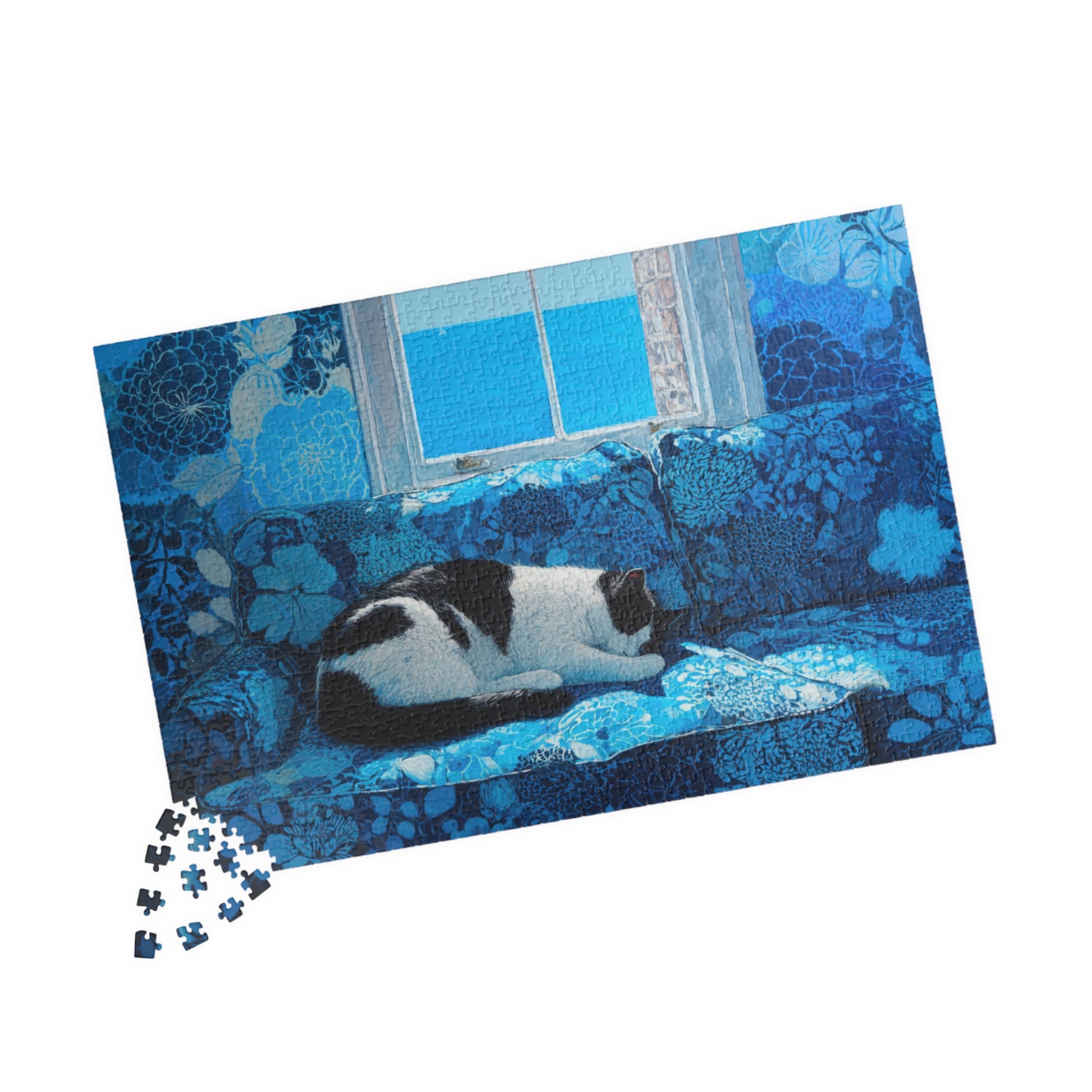 Matisse’s Dream Cat – Seaside Fauvist Cat Jigsaw Puzzle, Animal Theme Artistic Puzzle for Adults 1014 pcs (Horizontal) Puzzle The Puzzle Chest