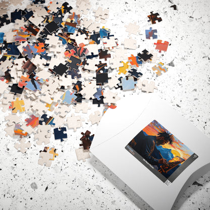 Black Man Painting Jigsaw Puzzle - Afrocentric Art 110, 252, 520, 1014 Pieces, African American Puzzle, Black Artwork Game Puzzle The Puzzle Chest