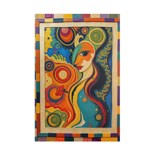 Artistic Abstract Jigsaw Puzzle - 110, 252, 520, 1014-Piece Colorful Artwork, Unique Gift for Art Lovers, Creative Game Night 1014 pcs (Vertical) Puzzle The Puzzle Chest