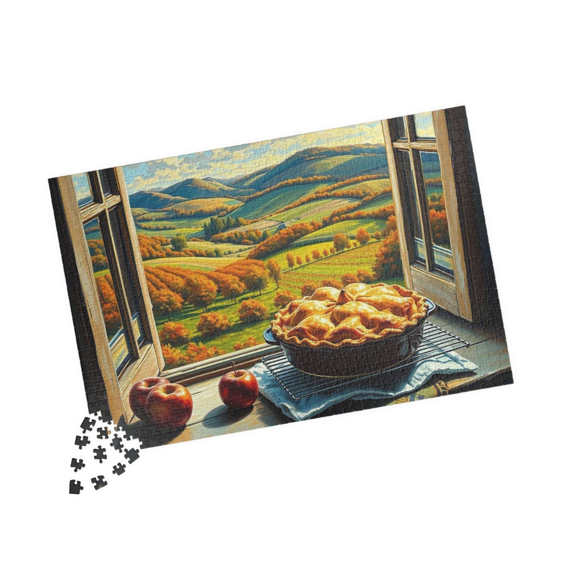 Autumn Landscape Puzzle - Food Jigsaw, Cozy Home Entertainment, Family Game Night Activity, Gift for Puzzle Lovers and Foodies, Fall Decor Puzzle The Puzzle Chest