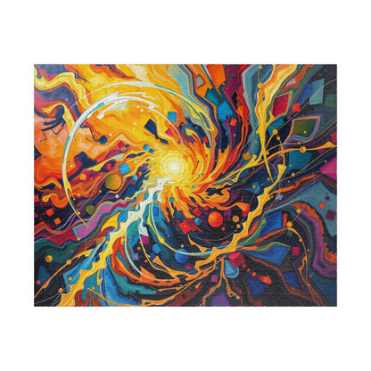 Colorful Galaxy Spiral Puzzle | Abstract Jigsaw Game Puzzle for Adults, Family Activity or Solo Fun, Unique Gift, Brain Teaser, Mindfulness 520 pcs (Horizontal) Puzzle The Puzzle Chest