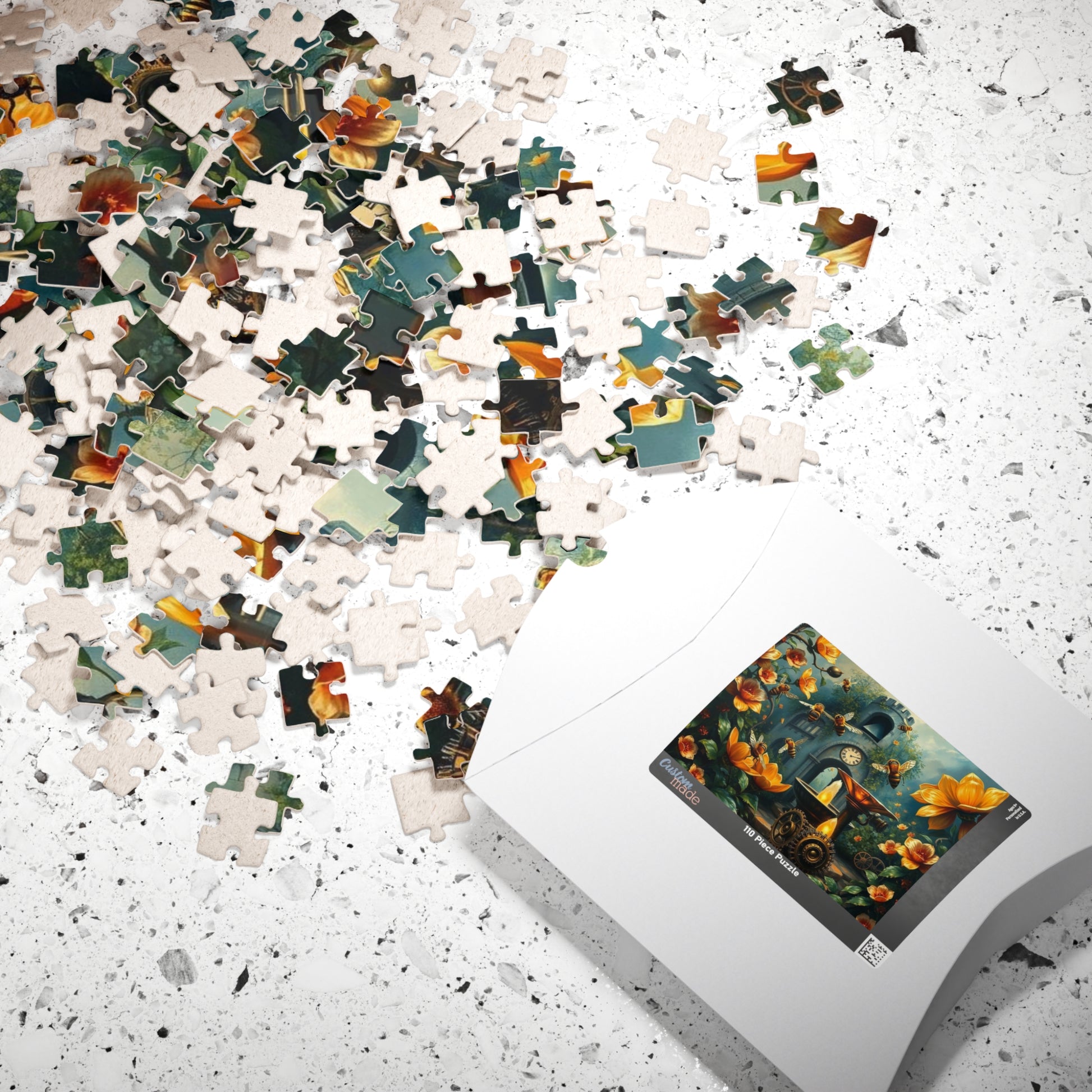 Floral Garden Steampunk Jigsaw Puzzle - Mindful Home Entertainment, Fun Family Game Night, Puzzle Lover Gift for Friend, Unique Brain Teaser Puzzle The Puzzle Chest