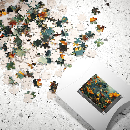 Floral Garden Steampunk Jigsaw Puzzle - Mindful Home Entertainment, Fun Family Game Night, Puzzle Lover Gift for Friend, Unique Brain Teaser Puzzle The Puzzle Chest