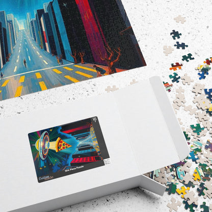 Cosmic Pizza Puzzle - Pop Art Jigsaw Game | Fun UFO Design | Unique Gift for Pizza Lovers | Family Game Night Puzzle | Mindful Brain Teaser Puzzle The Puzzle Chest