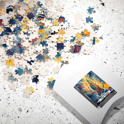 The Tower Jigsaw Puzzle - Tarot Style Game for Family Fun, Holiday Birthday Gift for Puzzle Lovers, Home Decor Activity, Mindfulness Puzzle The Puzzle Chest