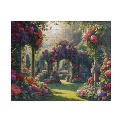 Serene Garden Jigsaw Puzzle, 110-1014 Piece Floral Design, Perfect for Family Game Night, Nature Lover Flower Enthusiast Gift 110 pcs (Horizontal) Puzzle The Puzzle Chest