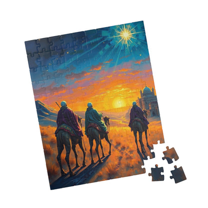 Three Wisemen Jigsaw Puzzle - Journey to Bethlehem, Christmas Holiday Activity Gift Religious Home Entertainment Family Fun Puzzle The Puzzle Chest