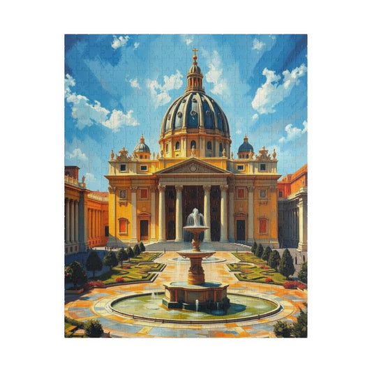 St. Peter’s Basilica Puzzle – Jigsaw of Vatican Landmark, Dome and Colonnades, Architecture Puzzle The Puzzle Chest