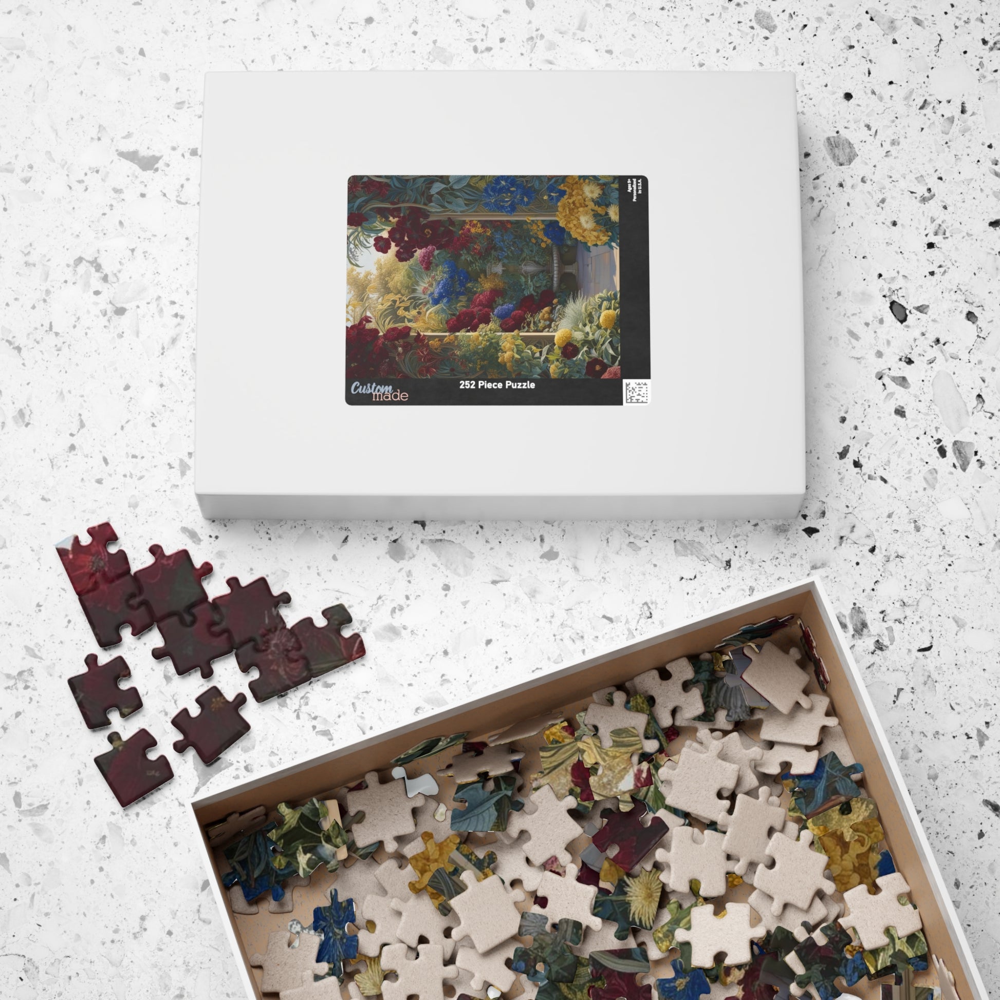 Colorful Floral Garden Puzzle, 110, 252, 520, 1014-piece Flower Adult Jigsaw Game, Creative Gift Idea, Family Activity, Puzzle Lover, Nature Art Puzzle The Puzzle Chest