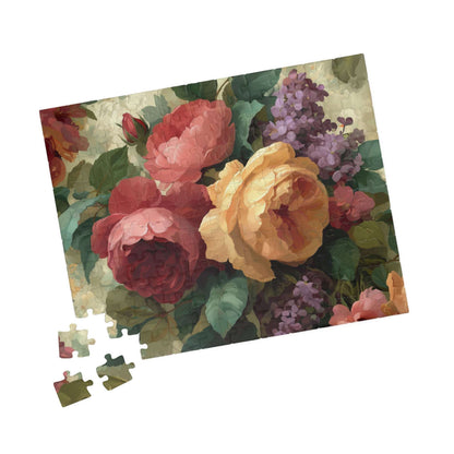 Floral Vintage Roses Jigsaw Puzzle