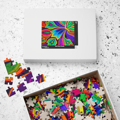 Colorful Floral Jigsaw Puzzle - Abstract Flower, Fun Home Activity, Puzzle Lover Gift for Adult, Family Game Night, Brain Teaser Puzzle The Puzzle Chest