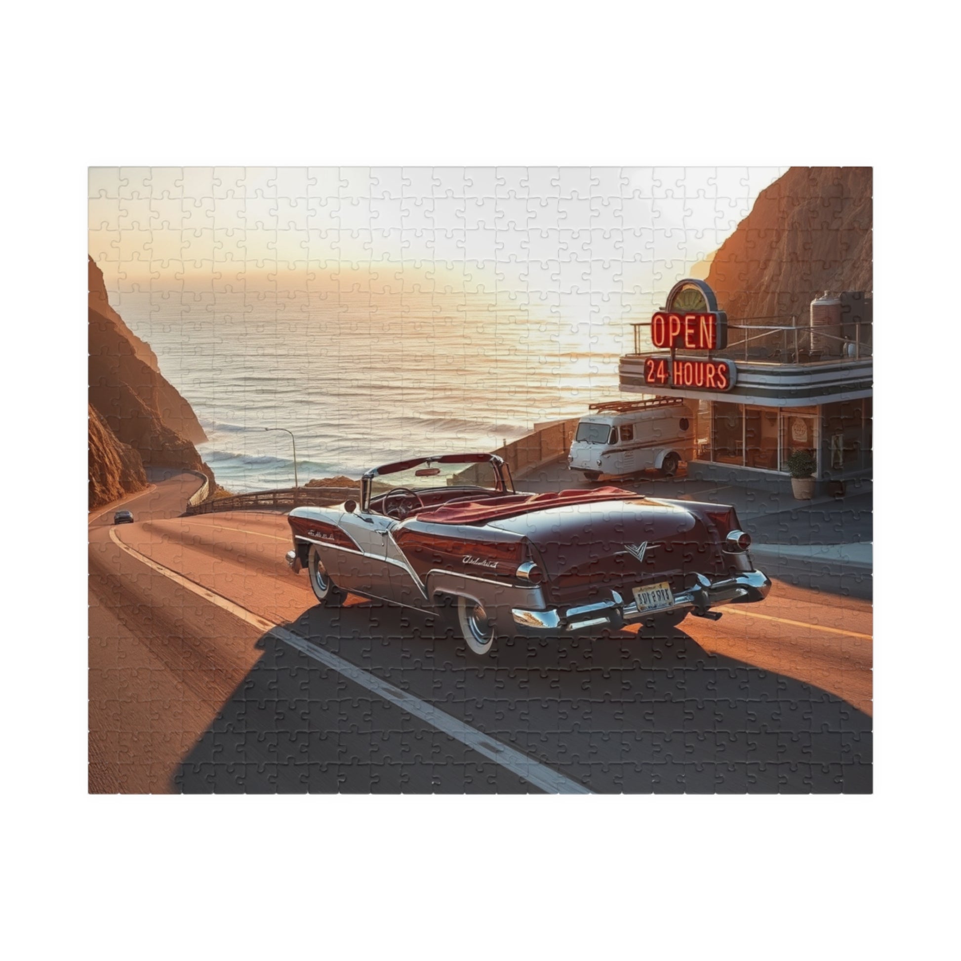 Vintage Car Jigsaw Puzzle - Retro 1954 98 Starfire Convertible 520 pcs (Horizontal) Puzzle The Puzzle Chest