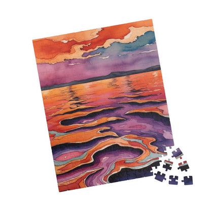 Surrealist Abstract Puzzle, Melting Horizon Modern Art Jigsaw Game Puzzle The Puzzle Chest