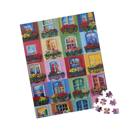 Floral Window Collage Puzzle, Colorful Jigsaw Adult Game for Home, Family or Solo Fun, Unique Puzzle Lover Gift, 110-1014 Piece Puzzle The Puzzle Chest